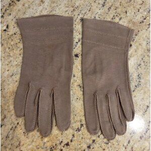 Vintage Womens Size S 6 Brown Cotton Formal Gloves